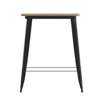 Table de bar intérieure/extérieure Emma et Oliver, plateau carré de 31,5 po en résine polymère tout temps avec base en acier