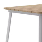 Table de bar intérieure/extérieure Emma et Oliver, plateau carré de 31,5 po en résine polymère tout temps avec base en acier