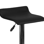 Lot de 2 tabourets de bar contemporains Emma et Oliver réglables en hauteur avec siège ondulé solide et base chromée