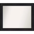 Amanti Art Astor Black Non-Beveled Bathroom Wall Mirror