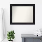Miroir mural de salle de bain noir non biseauté Amanti Art Astor