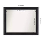Miroir mural de salle de bain noir non biseauté Amanti Art Astor