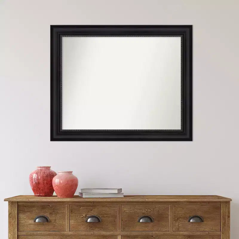Miroir mural de salle de bain noir non biseauté Amanti Art Astor
