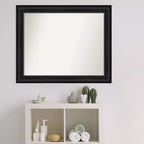 Miroir mural de salle de bain noir non biseauté Amanti Art Astor