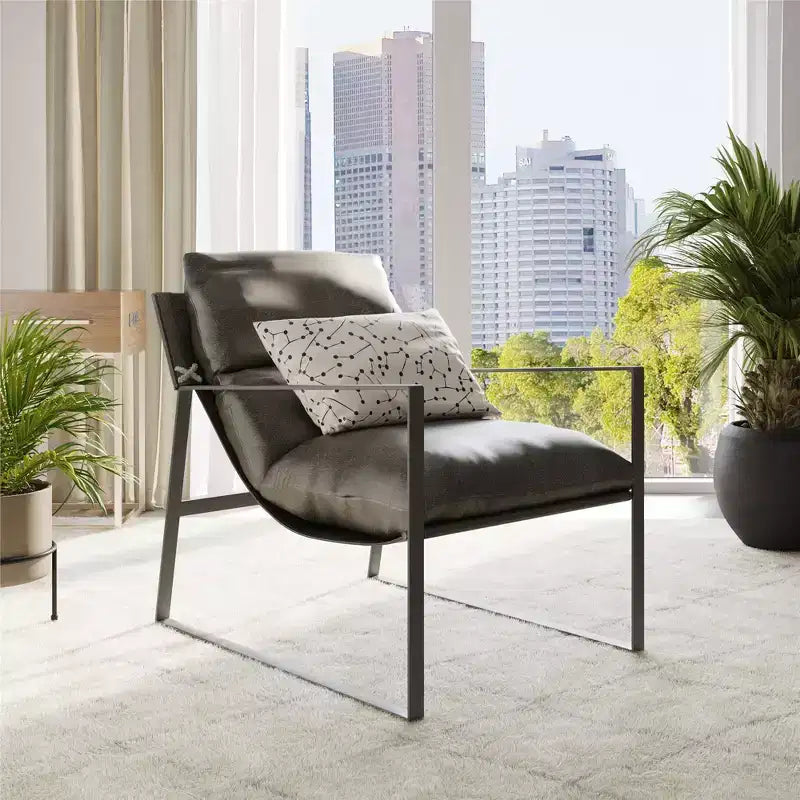 Fauteuil d'appoint en similicuir Varick, collection Cortney