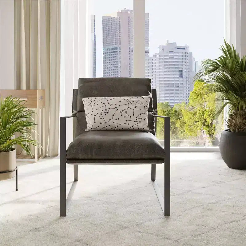 Fauteuil d'appoint en similicuir Varick, collection Cortney