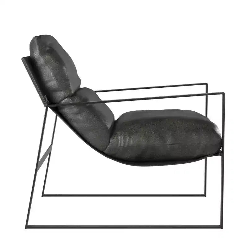 Fauteuil d'appoint en similicuir Varick, collection Cortney