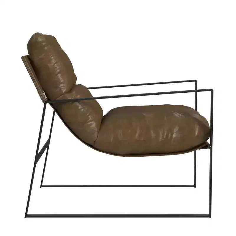 Fauteuil d'appoint en similicuir Varick, collection Cortney