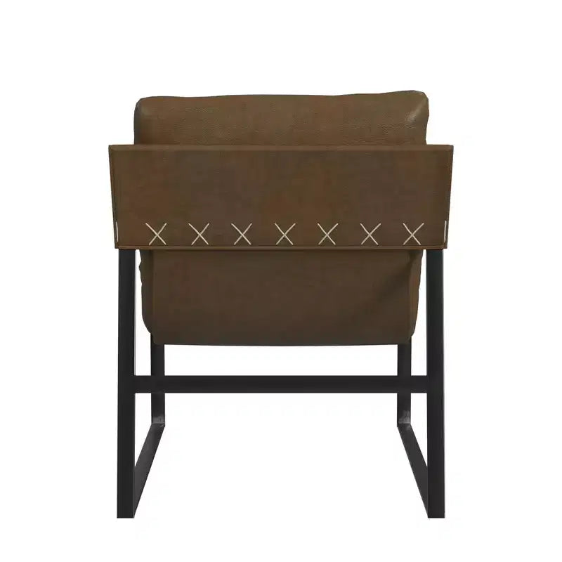 Fauteuil d'appoint en similicuir Varick, collection Cortney