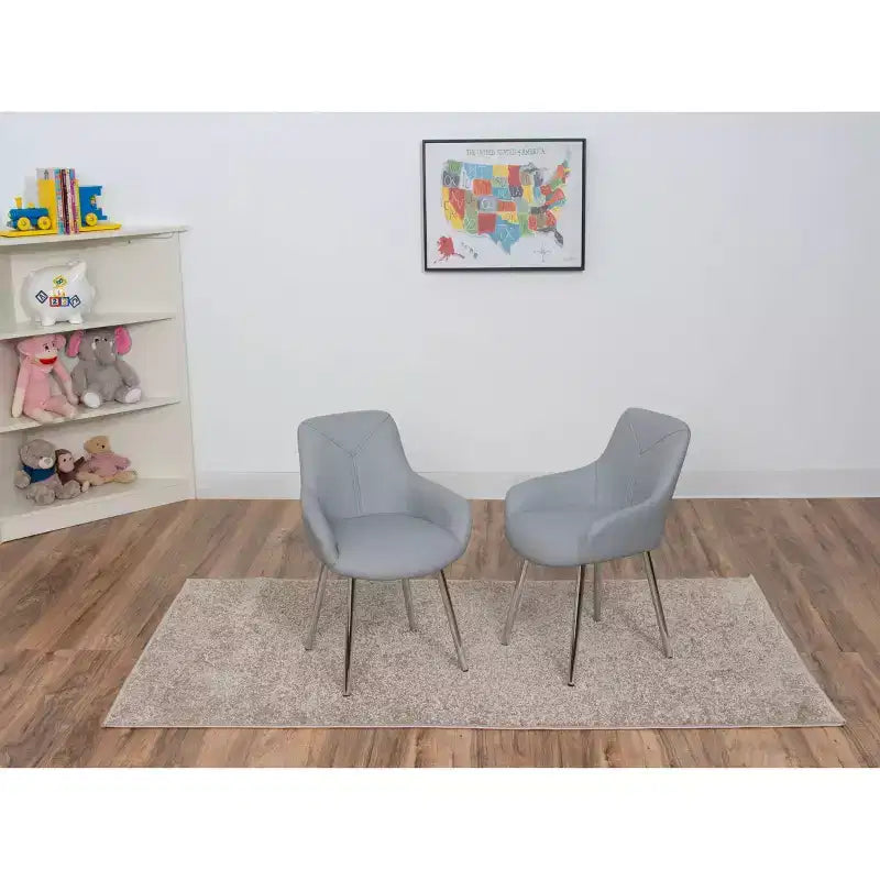 Ensemble de 2 chaises modernes rembourrées pour enfants – Gift Mark