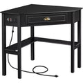 Yaheetech Corner Computer Desk Workstation with Power Outlet