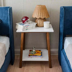 Table de chevet Max & Lily en bois massif, table de chevet de style moderne du milieu du siècle, table d'appoint pour chambre à coucher