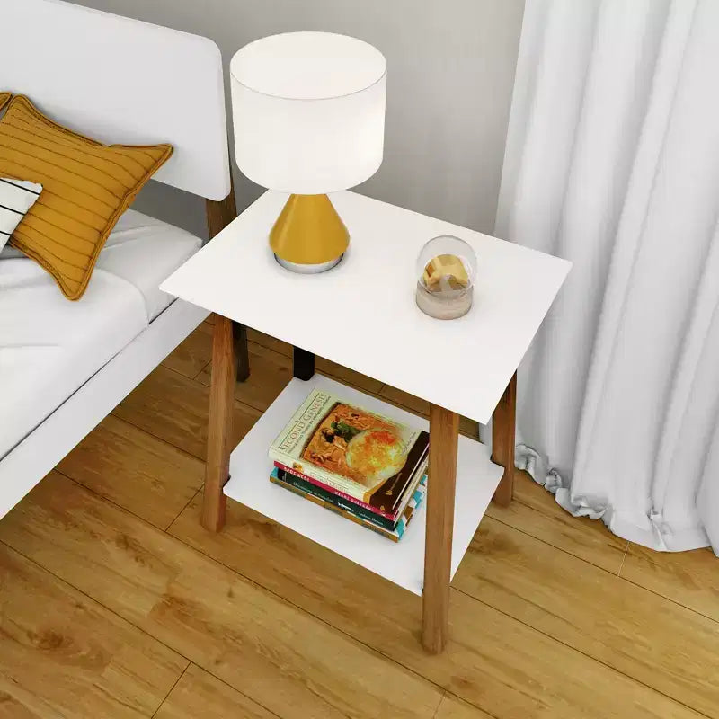 Table de chevet Max & Lily en bois massif, table de chevet de style moderne du milieu du siècle, table d'appoint pour chambre à coucher