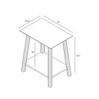 Table de chevet Max & Lily en bois massif, table de chevet de style moderne du milieu du siècle, table d'appoint pour chambre à coucher