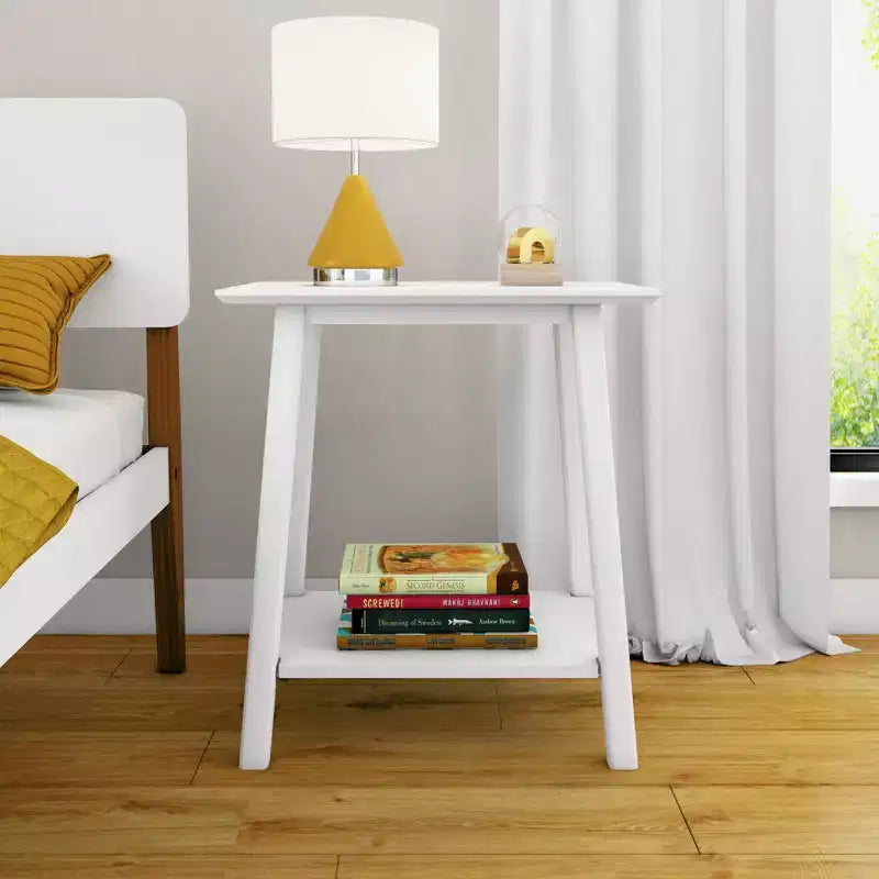 Table de chevet Max & Lily en bois massif, table de chevet de style moderne du milieu du siècle, table d'appoint pour chambre à coucher