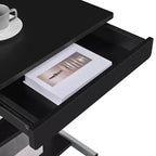 Yaheetech Table d'ordinateur portable 22 pouces avec prise de courant Noir