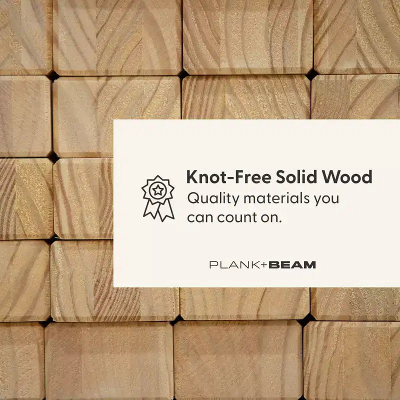 Lit plateforme contemporain en bois massif Plank+Beam pleine grandeur