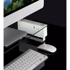 Mount-It! Support d'écran en verre trempé avec 3 ports USB | Rehausseur de bureau compatible avec les écrans de 24, 27, 30, 32 pouces | Capacité de 30 kg