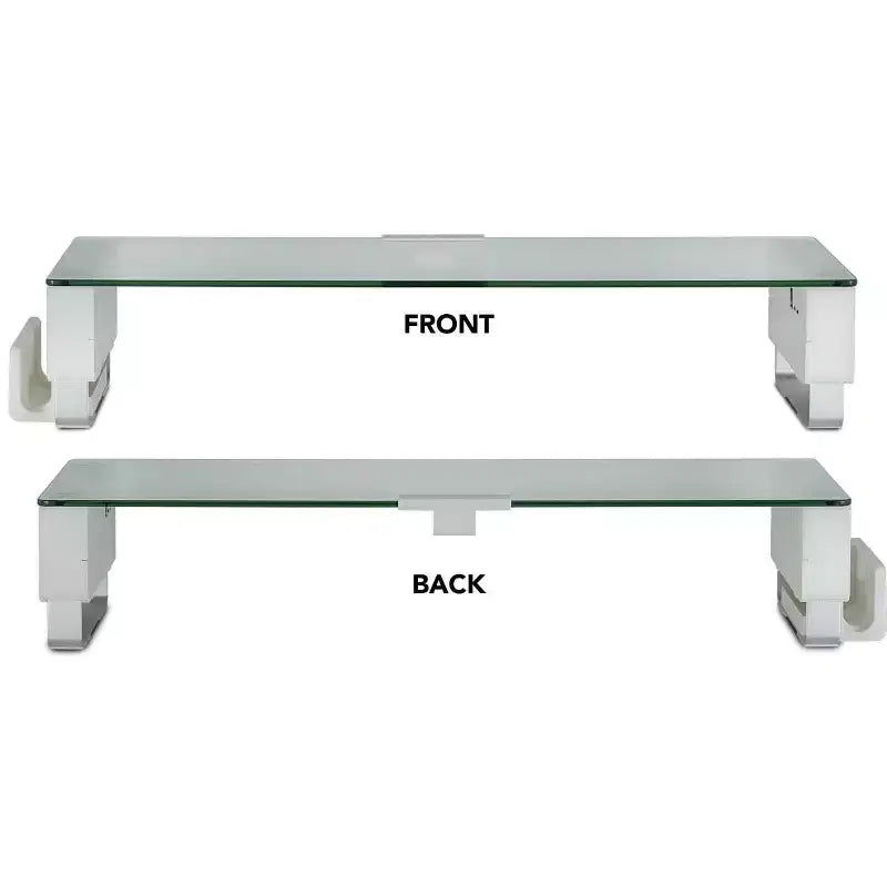 Mount-It! Support d'écran en verre trempé avec 3 ports USB | Rehausseur de bureau compatible avec les écrans de 24, 27, 30, 32 pouces | Capacité de 30 kg