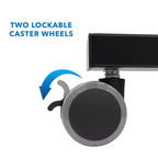 Mount-It! Bureau debout mobile avec plateforme de clavier rétractable | Poste de travail informatique réglable en hauteur | Roues verrouillables | Capacité de 45 kg