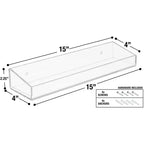 Étagères flottantes murales Sorbus en acrylique pour salle de bain, Rangement transparent pour articles de toilette, Bibliothèque, Étagère à épices, Transparent