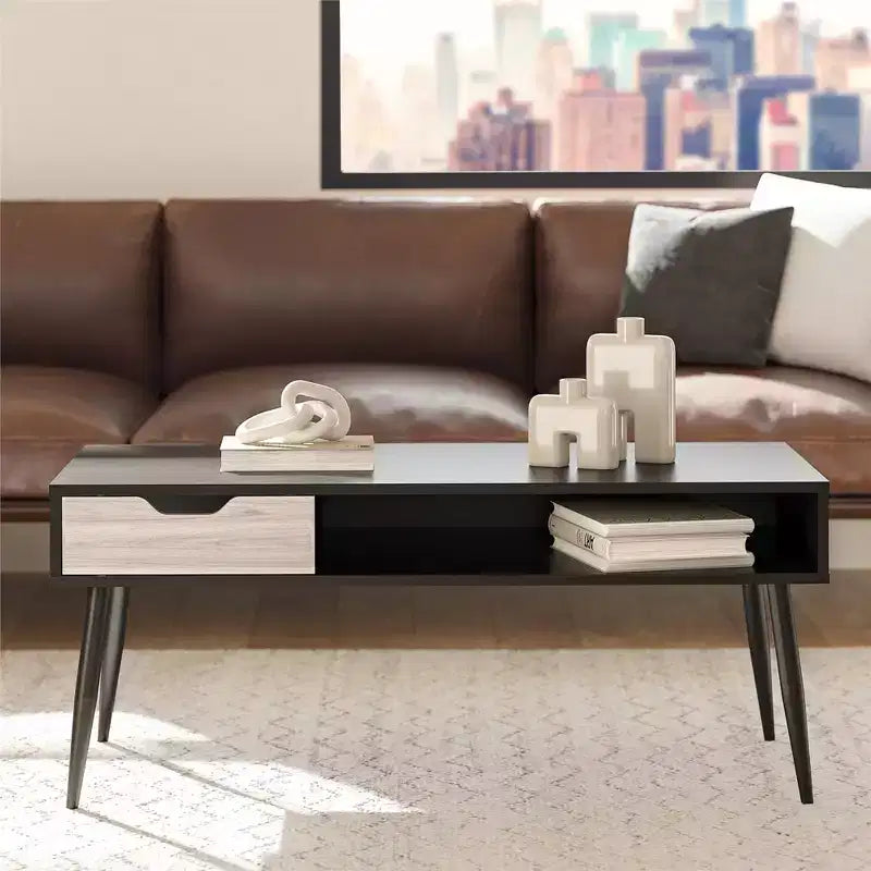 Table basse Grafton RealRooms, Chêne noir