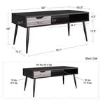 Table basse Grafton RealRooms, Chêne noir