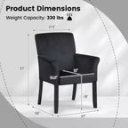 Chaise visiteur/d'appoint/fauteuil de bureau Costway avec pieds en bois d'hévéa