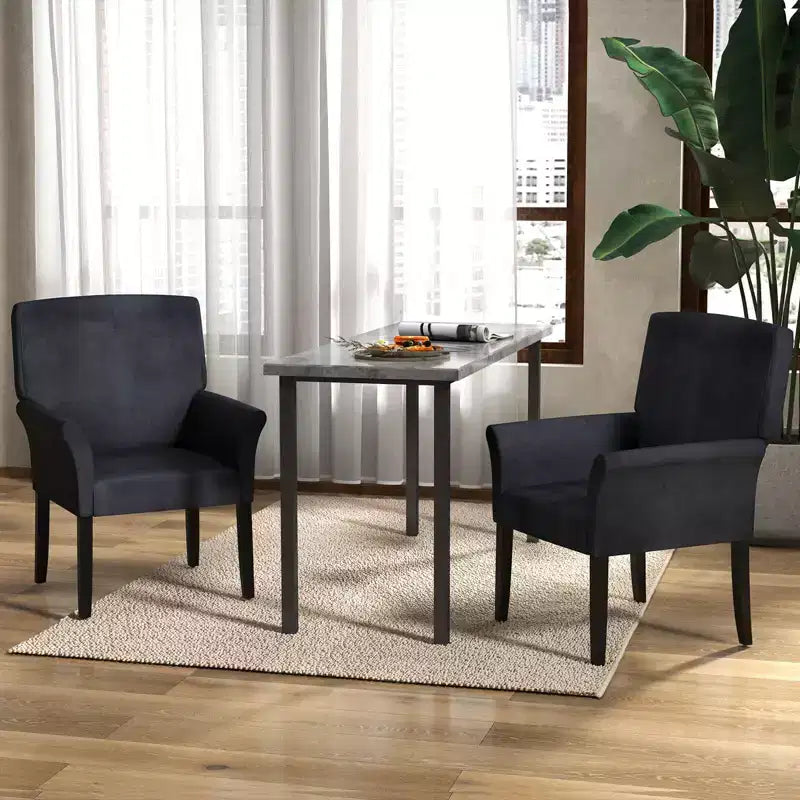Chaise visiteur/d'appoint/fauteuil de bureau Costway avec pieds en bois d'hévéa