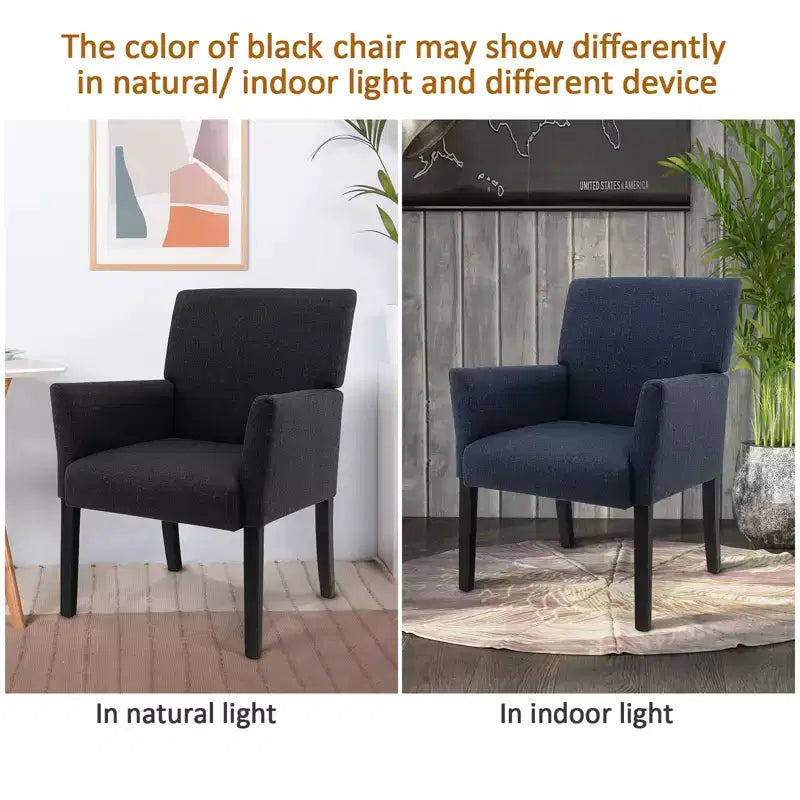 Chaise visiteur/d'appoint/fauteuil de bureau Costway avec pieds en bois d'hévéa
