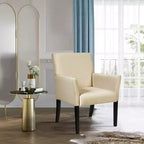 Chaise visiteur/d'appoint/fauteuil de bureau Costway avec pieds en bois d'hévéa