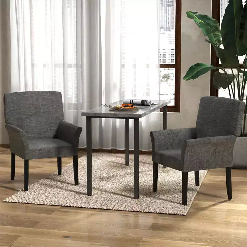 Chaise visiteur/d'appoint/fauteuil de bureau Costway avec pieds en bois d'hévéa