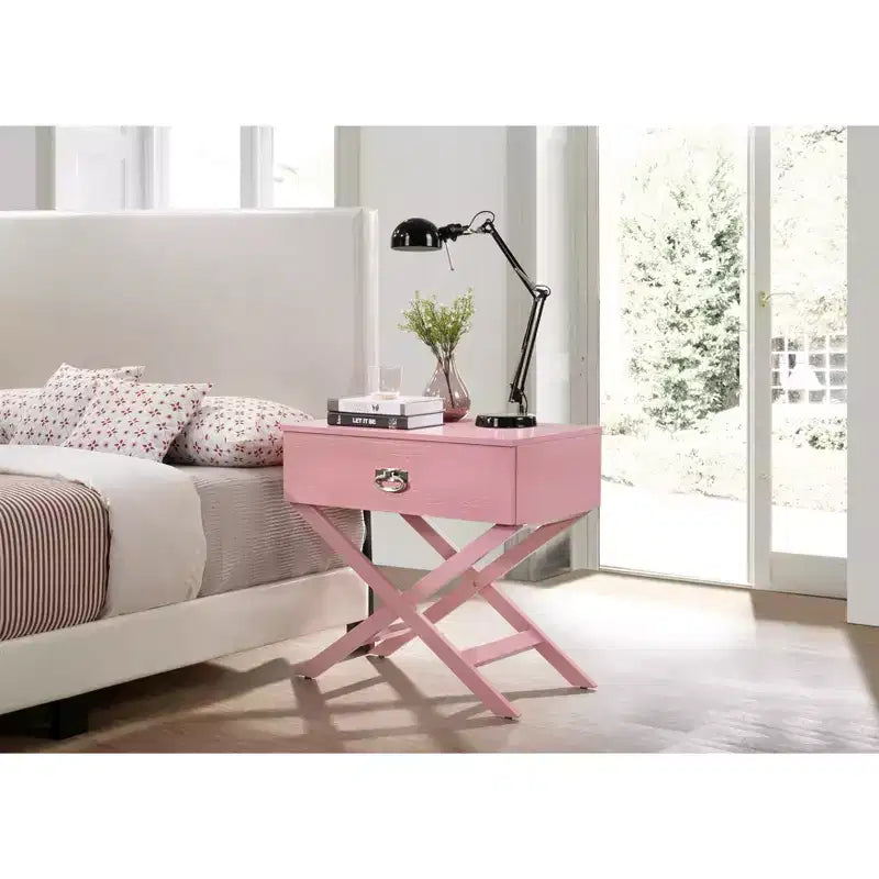 Table de chevet à 1 tiroir Xavier de Passion Furniture (63,5 cm H x 68,6 cm L x 40,6 cm P)
