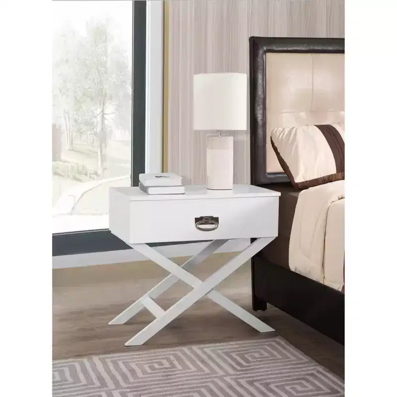 Table de chevet à 1 tiroir Xavier de Passion Furniture (63,5 cm H x 68,6 cm L x 40,6 cm P)