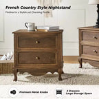 Table d'appoint Galatea 24" avec 2 tiroirs et station de charge | KARAT HOME
