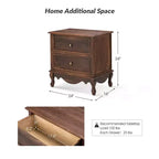 Table d'appoint Galatea 24" avec 2 tiroirs et station de charge | KARAT HOME