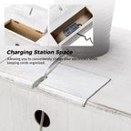 Table d'appoint Galatea 24" avec 2 tiroirs et station de charge | KARAT HOME