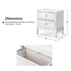 Table d'appoint Galatea 24" avec 2 tiroirs et station de charge | KARAT HOME