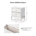 Table d'appoint Galatea 24" avec 2 tiroirs et station de charge | KARAT HOME