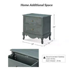 Table d'appoint Galatea 24" avec 2 tiroirs et station de charge | KARAT HOME