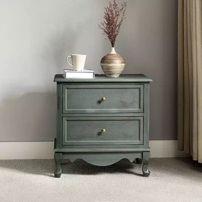 Table d'appoint Galatea 24" avec 2 tiroirs et station de charge | KARAT HOME