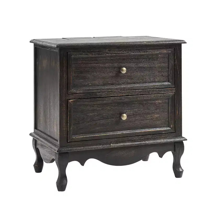 Table d'appoint Galatea 24" avec 2 tiroirs et station de charge | KARAT HOME