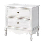 Table d'appoint Galatea 24" avec 2 tiroirs et station de charge | KARAT HOME