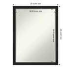 Miroir Mural de Salle de Bain Amanti Art Grace Biseauté Étroit Brossé Petite