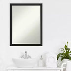 Miroir Mural de Salle de Bain Amanti Art Grace Biseauté Étroit Brossé Petite