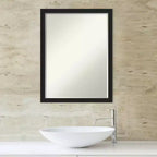 Miroir Mural de Salle de Bain Amanti Art Grace Biseauté Étroit Brossé Petite