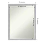 Miroir Mural de Salle de Bain Amanti Art Grace Biseauté Étroit Brossé Petite