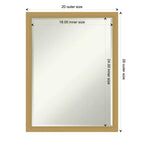 Miroir Mural de Salle de Bain Amanti Art Grace Biseauté Étroit Brossé Petite