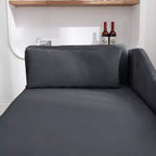 Chaise longue en velours avec rangement, oreiller et accents cloutés pour chambre - ModernLuxe