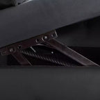 Chaise longue en velours avec rangement, oreiller et accents cloutés pour chambre - ModernLuxe